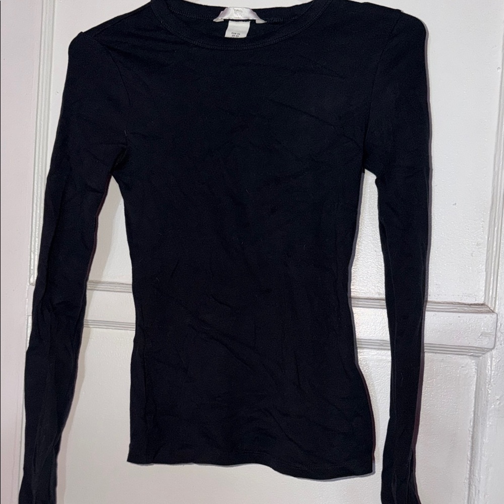 H&M Classic Black Long Sleeve Tee
